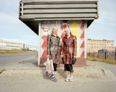 Identical twins, Elena and Vera Karnova, Magadan, Far East Russia, August 2004