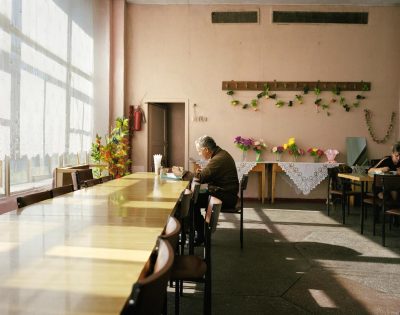 Dockworker in Petropavlovsk Port canteen, Kamchatka Peninsula, Far East Russia, October 2004
