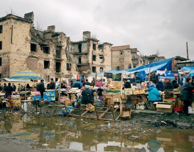 Outdoor market in Grozny, Chechnya, Northern Caucasus, April 2005