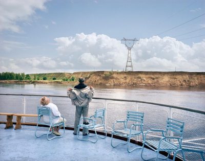 Holidaymakers onboard the Afanasy Nikitin cruise ship, Volga River, Volga, June 2005